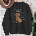 Anatomy Of A Dachshund Badger Dog Sweatshirt Geschenke für alte Frauen