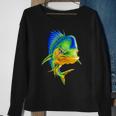 Angry Mahi Mahi Fish Sport Fishing Fisherman Sea Crew Sweatshirt Gifts for Old Women