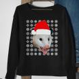 Animals In Santa Hats Road Kill Opossum Christmas Sweatshirt Gifts for Old Women