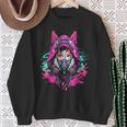 Anime Manga Kitsune Cyberpunk Aesthetic Techwear Harajuku Sweatshirt Geschenke für alte Frauen