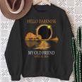April 8 2024 Hello Darkness My Old Friend Eclipse Sweatshirt Gifts for Old Women