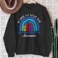 In April We Wear Blue Child Abuse Awareness Rainbow Sweatshirt Gifts for Old Women