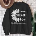 In April We Wear Orange Infertility Awareness Sunflower Sweatshirt Gifts for Old Women