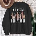 In April We Wear Red Autism Awareness Acceptance Red Instead Sweatshirt Gifts for Old Women