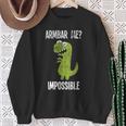 Armbar Me Impossible Trex Dinosaur Vintage Jiu Jitsu Sweatshirt Gifts for Old Women