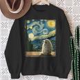 Artistic Hedgehog Van Gogh Style Starry Night Hedgehog Sweatshirt Gifts for Old Women