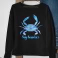 Artistic Watercolor Blue Crab Bay Beauties Sweatshirt Gifts for Old Women