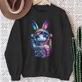 Astronaut Bunny Easter Day Rabbit Usa Outer Space Sweatshirt Gifts for Old Women