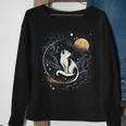 Astronaut Cat Or Space Cat On Galaxy Cat Lover Sweatshirt Gifts for Old Women