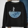 Astronaut Mowing The Moon Lawn Sweatshirt Gifts for Old Women