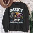 Aunt Of The Birthday Boy Monster Truck Birthday Party Sweatshirt Gifts for Old Women