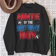 Auntie Of The Birthday Boy Costume Spider Web Birthday Party Sweatshirt Gifts for Old Women