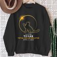 Austin Texas Cat Total Solar Eclipse 2024 Sweatshirt Gifts for Old Women