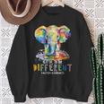 Autism Awareness Acceptance Elephant It's Ok To Be Different Sweatshirt Gifts for Old Women
