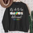 Autism Awareness Cat It's Ok To Be Different Autistic Sweatshirt Gifts for Old Women
