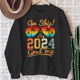 Aw Ship It's A Grad Trip 2024 Vintage Graduation Cruise 2024 Sweatshirt Gifts for Old Women
