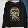 Awesome Since 1973 50Th Birthday 50 Year Old Cat Lovers Sweatshirt Gifts for Old Women