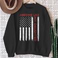 Awesome Like My Daughter Fathers Day Dad American Flag Sweatshirt Gifts for Old Women