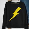 Awesome Lightning Bolt Yellow Print Sweatshirt Gifts for Old Women