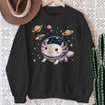 Axolotl Kawaii Cute Axolotls Astronaut Planets Space Sweatshirt Gifts for Old Women