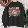 I Axolotl Preguntas Retroinatge Divertido Lindo Axolotl Camisa de entrenamiento Regalos para ancianas