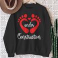 Baby Under Construction Baby Feet Heart Pregnant Maternity Sweatshirt Gifts for Old Women
