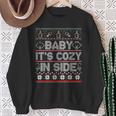 Baby It's Cozy Inside Christmas Ugly Sweater Sweatshirt Gifts for Old Women