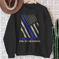 Back The Blue For My Grandson Police Officer's Grandparents Sweatshirt Gifts for Old Women