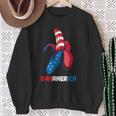 Banana Us Flag Patriotic America Party Fruit Costume Sweatshirt Gifts for Old Women