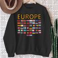 Banderas De Europa Europaiajes Mundial Geografía País Banderas Sudadera Camisa de entrenamiento Regalos para ancianas
