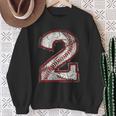 Baseball Jersey Number 2 Vintage Sweatshirt Gifts for Old Women