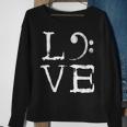 Bass Clef Creepy Love Bass Guitar Player Bass Guitarist Sweatshirt Gifts for Old Women