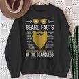 Bearded Man Vintage Style Beard Facts Sweatshirt Gifts for Old Women