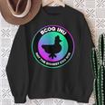 Beautiful Black Coq Inu Silhouette Cryptocurrency Sweatshirt Gifts for Old Women