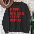 Beer Pet Morkies Sleep Repeat Red LDogLove Sweatshirt Gifts for Old Women