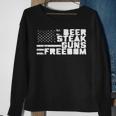 Beer Steak Guns & Freedom American Flag Sweatshirt Gifts for Old Women
