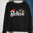 Believe Christmas Jesus Christmas Sweatshirt Gifts for Old Women