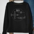 Bell X-1 Supersonic Aircraft Sound Barrier Rocket Sweatshirt Gifts for Old Women