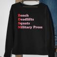 Bench Deadlifts Squats Military Press Apparel Sweatshirt Gifts for Old Women
