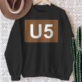 Berlin U-Bahn Line U5 Souvenir S Sweatshirt Geschenke für alte Frauen