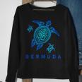 Bermuda Sea Blue Tribal Turtle Sweatshirt Gifts for Old Women