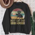 Best Cat Dad Ever Retro Vintage Paw Fist Bomb Sweatshirt Gifts for Old Women
