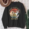 Best Cat Dad Ever Retrointage Katze Katzen Papa Geschenk Sweatshirt Geschenke für alte Frauen