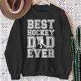 Best Hockey Dad Ever Father's Day Ice Hockey Vintage Daddy Sweatshirt Gifts for Old Women