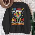 A Big Piece Of My Heart Has Autism And He Calls Me Grandma Sweatshirt Gifts for Old Women