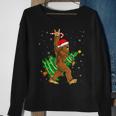 Bigfoot Christmas Tree Lights Xmas Boys Sasquatch Lovers Sweatshirt Gifts for Old Women