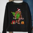 Bigfoot Santa Christmas Tree Lights Xmas Sasquatch Sweatshirt Gifts for Old Women