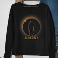 Bigfoot Total Solar Eclipse 2024 Sasquatch Totality Sweatshirt Gifts for Old Women
