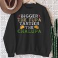 Bigger The Fupa Tastier The Chalupa Saying For Women Sweatshirt Gifts for Old Women