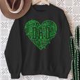 Binary Ai Computer Circuit Green Electric Heart Game Dad Sweatshirt Gifts for Old Women